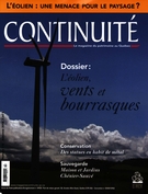 Couverture de L’éolien, vents et bourrasques, Numéro 110, automne 2006, p. 5-58, Continuité