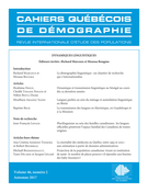 Couverture de Dynamiques linguistiques, Volume 46, numéro 2, automne 2017, p. 189-322, Cahiers québécois de démographie