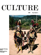 Couverture de Volume 7, numéro 1, 1987, p. 3-89, Culture