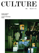 Couverture de Volume 15, numéro 2, 1995, p. 5-160, Culture