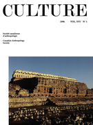 Couverture de Volume 16, numéro 1, 1996, p. 5-129, Culture