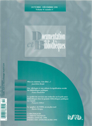 Couverture de Volume 41, numéro 4, octobre–décembre 1995, p. 203-270, Documentation et bibliothèques