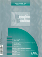 Couverture de Volume 44, numéro 3, juillet–septembre 1998, p. 105-145, Documentation et bibliothèques