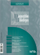 Couverture de Volume 46, numéro 1, janvier–mars 2000, p. 3-54, Documentation et bibliothèques