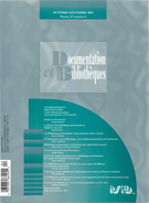 Couverture de Les bibliothèques parlementaires, Volume 47, numéro 4, octobre–décembre 2001, p. 131-195, Documentation et bibliothèques
