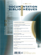Couverture de Les métiers du livre au Québec, Volume 51, numéro 2, avril–juin 2005, p. 67-157, Documentation et bibliothèques
