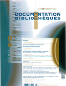 Couverture de Volume 53, numéro 3, juillet–septembre 2007, p. 141-184, Documentation et bibliothèques