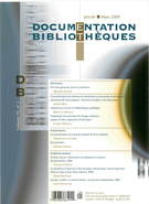 Couverture de Volume 55, numéro 1, janvier–mars 2009, p. 3-52, Documentation et bibliothèques