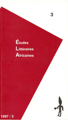 Couverture de Numéro 3, 1997, p. 1-93, Études littéraires africaines