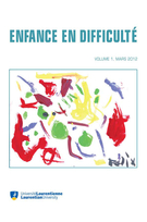 Couverture de Volume 1, mars 2012, p. 5-166, Enfance en difficulté