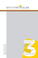 Couverture de Numéro 3, 2017, p. 8-67, Entrevous