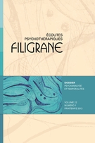 Couverture de Psychanalyse et temporalités, Volume 22, numéro 1, printemps 2013, p. 7-141, Filigrane