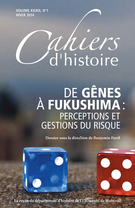 Couverture de De Gênes à Fukushima, Volume 33, numéro 1, hiver 2014, p. 7-202, Cahiers d'histoire
