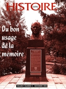 Couverture de Du bon usage de la mémoire, Volume 9, numéro 2, novembre 2003, p. 3-47, Histoire Québec