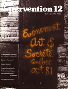 Couverture de Numéro 12, juin 1981, p. 2-51, Intervention