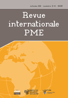 Couverture de Volume 29, numéro 3-4, 2016, p. 7-345, Revue internationale P.M.E.