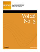 Couverture du numéro 'Volume 26, numéro 3, août 2025' de la revue 'International Review of Research in Open and Distributed Learning'