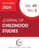 Couverture de Volume 49, numéro 3, décembre 2024, p. 1-108, Journal of Childhood Studies