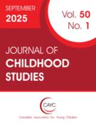 Couverture du numéro 'Volume 50, numéro 1, septembre 2025' de la revue 'Journal of Childhood Studies'