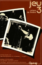 Couverture de Numéro 3, été–automne 1976, p. 3-110, Jeu