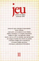 Couverture de Numéro 11, printemps 1979, p. 5-112, Jeu