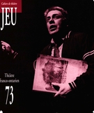 Couverture de Théâtre franco-ontarien, Numéro 73, 1994, p. 5-209, Jeu