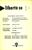 Couverture de Volume 1, numéro 3, mai–juin 1959, p. 145-224, Liberté