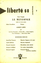 Couverture de Volume 2, numéro 1 (7), janvier–février 1960, p. 1-71, Liberté