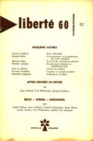 Couverture de Volume 2, numéro 6 (12), novembre–décembre 1960, p. 317-393, Liberté