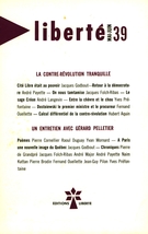 Couverture de Volume 7, numéro 3 (39), mai–juin 1965, p. 203-328, Liberté