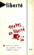 Couverture de Volume 8, numéro 5-6 (47-48), septembre–décembre 1966, p. 3-185, Liberté