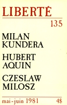 Couverture de Volume 23, numéro 3 (135), mai–juin 1981, p. 5-96, Liberté