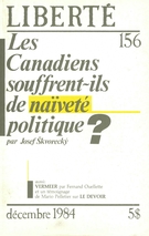 Couverture de Volume 26, numéro 6 (156), décembre 1984, p. 3-146, Liberté