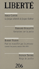Couverture de Volume 35, numéro 2 (206), avril 1993, p. 3-126, Liberté