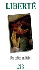 Couverture de Des poètes d’Italie, Volume 36, numéro 3 (213), juin 1994, p. 5-230, Liberté