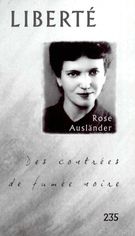 Couverture de Rose Ausländer, Volume 40, numéro 1 (235), février 1998, p. 7-137, Liberté