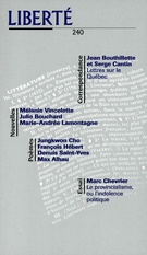 Couverture de Volume 40, numéro 6 (240), décembre 1998, p. 4-159, Liberté
