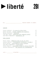 Couverture de Moi, premier ennemi du Québec, Volume 50, numéro 3 (281), septembre 2008, p. 5-90, Liberté