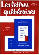 Couverture de Numéro 8, novembre 1977, p. 4-57, Lettres québécoises