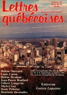 Couverture de Numéro 24, hiver 1981–1982, p. 9-97, Lettres québécoises