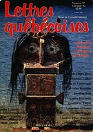 Couverture de Numéro 27, automne 1982, p. 9-101, Lettres québécoises