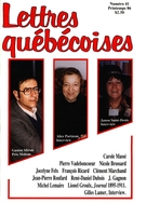 Couverture de Numéro 41, printemps 1986, p. 5-87, Lettres québécoises