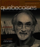 Couverture de Numéro 83, automne 1996, p. 5-56, Lettres québécoises