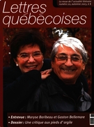 Couverture de Numéro 111, automne 2003, p. 3-64, Lettres québécoises
