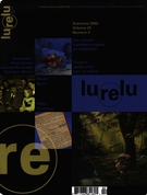 Couverture de Volume 25, numéro 2, automne 2002, p. 4-106, Lurelu