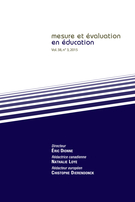 Couverture de Volume 38, numéro 3, 2015, p. 1-179, Mesure et évaluation en éducation