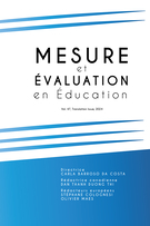 Couverture du numéro 'Translation Issue' de la revue 'Mesure et évaluation en éducation'