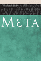 Couverture de Volume 58, numéro 3, décembre 2013, p. 479-672, Meta