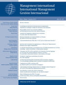 Couverture de Volume 18, numéro 2, hiver 2014, p. 14-213, Management international / International Management / Gestiòn Internacional