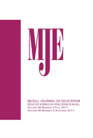 Couverture de Volume 46, numéro 3, fall 2011, p. 335-479, McGill Journal of Education / Revue des sciences de l'éducation de McGill